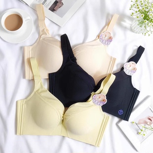 香蜜闺秀中厚款四排扣25312011无钢圈健康绵BC杯聚拢文胸魔塑国香