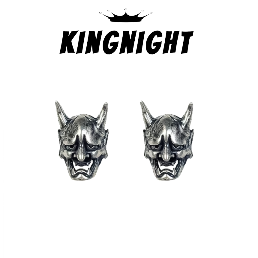 夜王 | S925银鬼面般若耳钉男复古个性酷帅冷淡风潮人街头送礼物,饰品/流行首饰/时尚饰品新,耳钉,淘宝优惠券,粉丝福利购,淘宝优惠卷