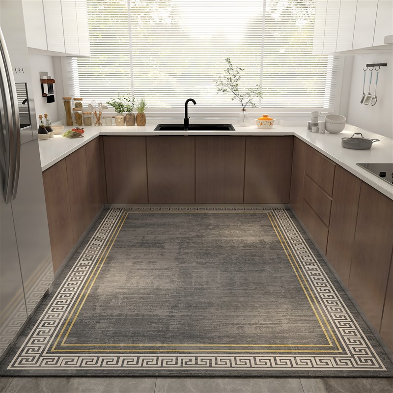 高端厨房专业地垫2024年新x款防滑防油可吸水垫门口家用地毯客厅