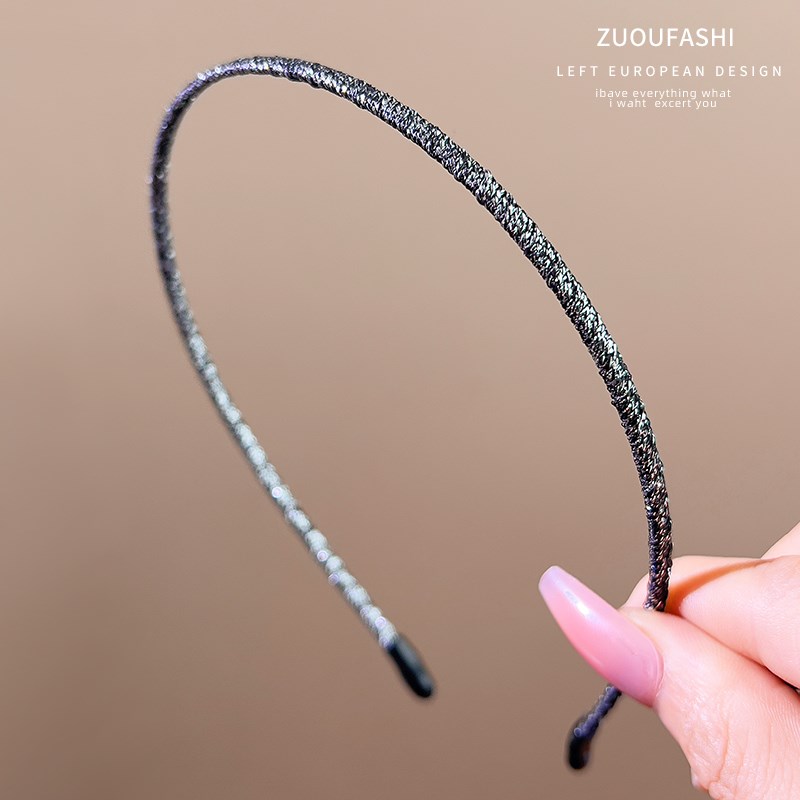 极细发箍c女款高级感细黑色不勒头防滑法式显脸小减龄发捆发苦头