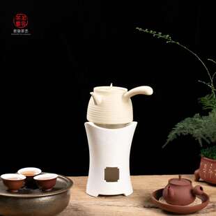 白泥砂铫潮汕工夫茶炭火白泥炉壶煮茶壶白陶壶烧水壶手拉壶电陶炉