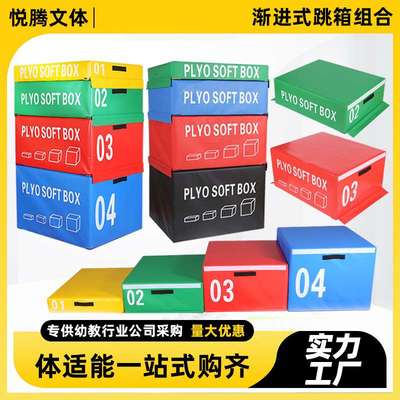 渐进式四合一跳箱体适能训练器材成人儿童健身房多功能训练器材