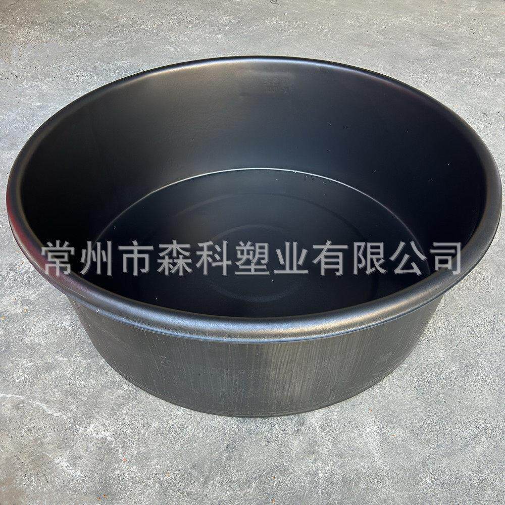 400L牛筋圆盆荷花莲花睡莲种植盆牛津PE塑料盆度500圆盆