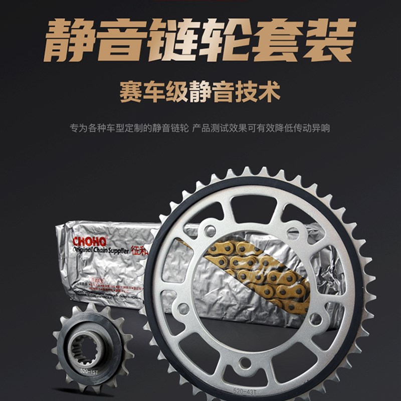 凯越500X/F 525X/F v500GY静音套链大小牙盘链轮正品征和油封链条