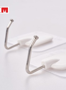 KM 523不锈钢挂钩粘钩u强力无痕挂钩厨房墙壁免打孔挂勾门后壁挂