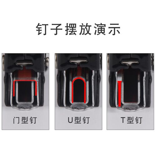 射钉枪手动三用码钉枪气钉枪木工工具钢钉枪U型T型门型直钉枪
