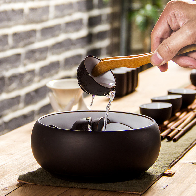 紫砂茶洗大号 笔洗 水洗茶碗茶洗杯洗茶杯碗水盂实用茶具茶道配件