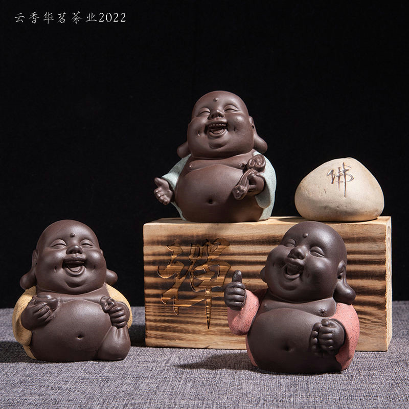 弥勒佛茶宠茶玩摆件工艺品装饰品茶道功夫茶具配件饰品茶道配件