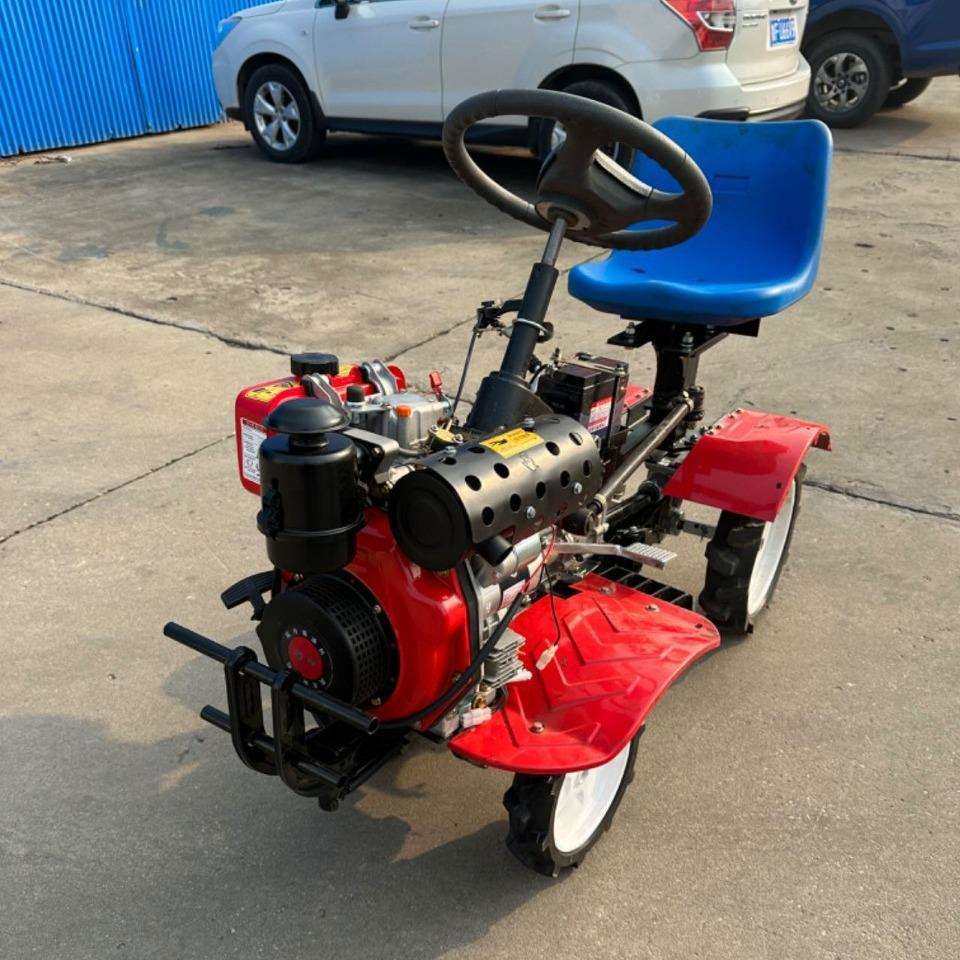 乘坐式旋耕机除草机方向盘小型果园大棚菜园专用