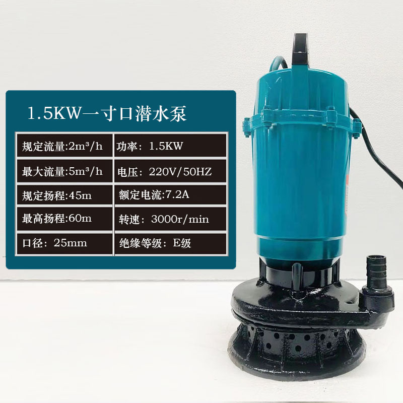 潜水泵220v高扬程家用小型排污水D泵抽粪泥浆抽水机农用灌溉抽水