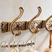 欧式 挂衣钩免打孔壁挂仿古衣帽钩浴室卫生间玄关后挂衣架挂排钩