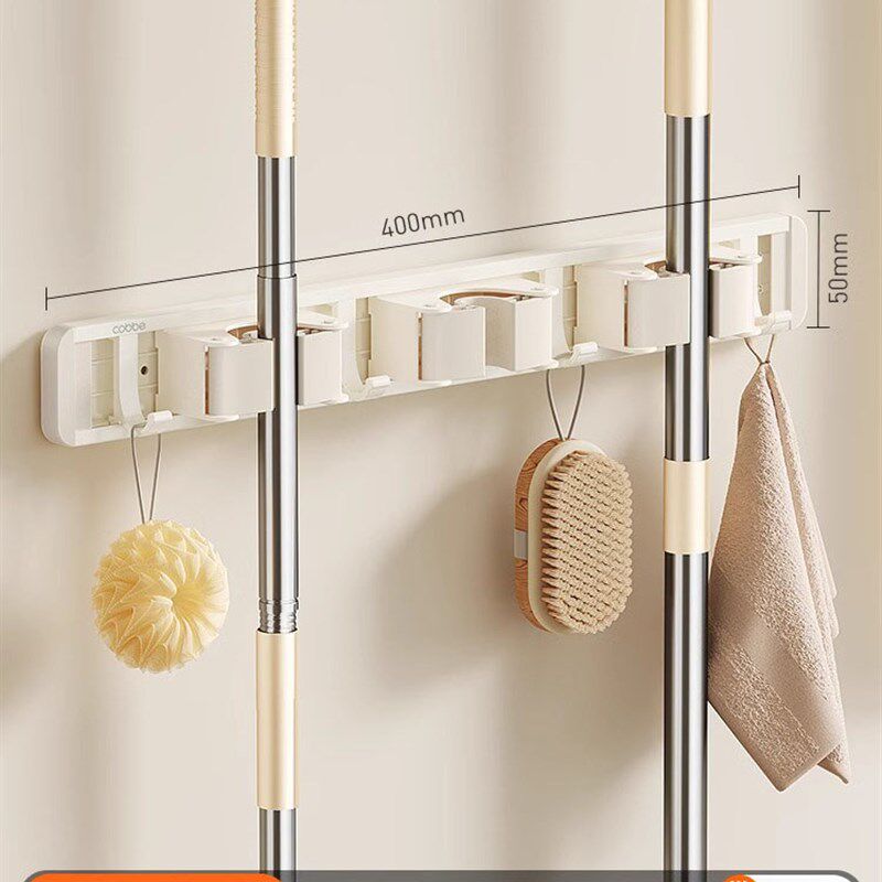 卡贝拖把壁挂夹挂l扫把拖布免打孔拖把夹挂钩固定架卫生间墙上收