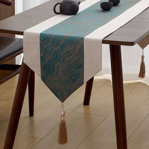 桌旗轻奢高端现代茶几餐桌长条桌布床旗床尾巾P新年茶桌垫茶台茶