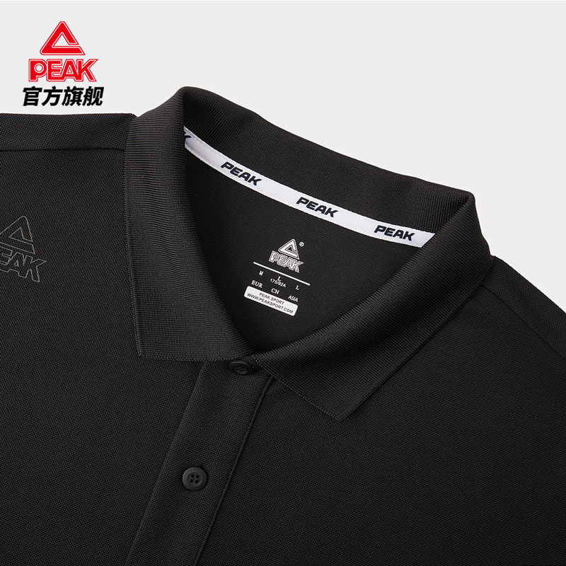 匹克速干Polo衫翻领短袖T恤男透气夏季休闲针织运动透气通勤上衣