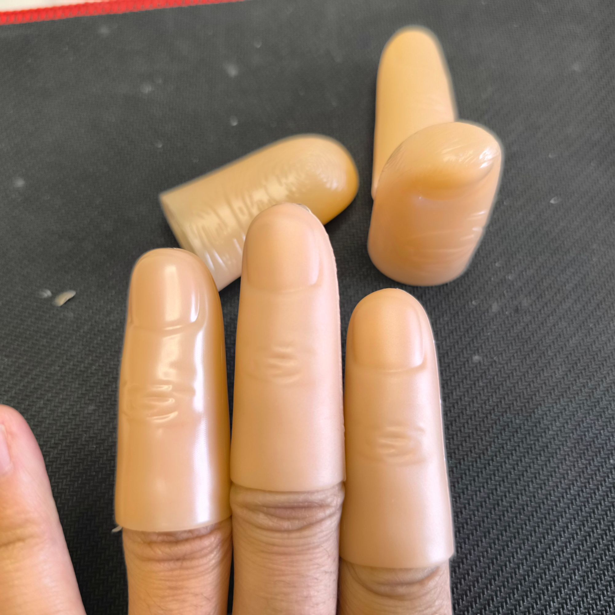 假手指套残疾人食指仿真硅胶