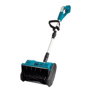 电动除雪机的无绳雪铲，配有可调节伸缩杆，适合露台、甲板和车道