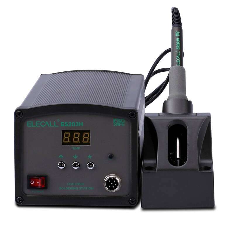 伊莱科ES203H大功率高频焊台数显可调温恒温电烙铁90W200-480℃