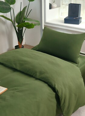 学生宿舍a床单被套三件套寝室蓝色被套单件天蓝色学生单人床品套