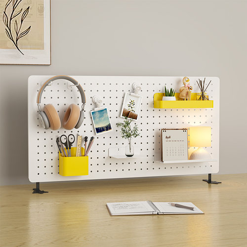 洞洞板金属家用i墙上置物架挂钩免打孔入户玄关宿舍书桌墙面隔板