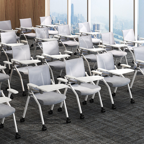 培训椅带桌板可折叠椅子会议培训室桌椅一体凳子办公写Z字板会议