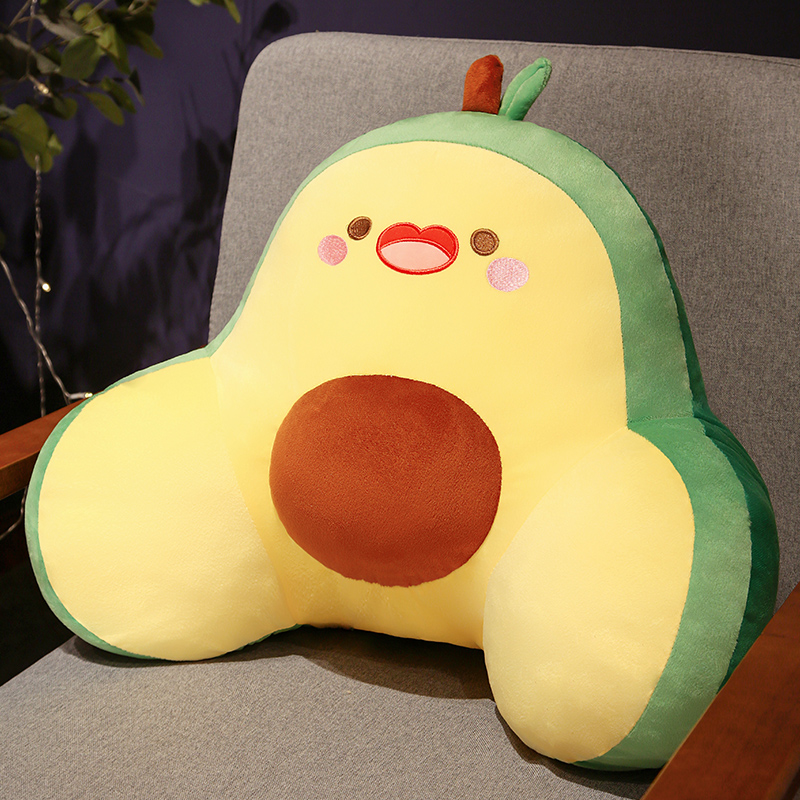 可爱牛油果靠枕床头大靠背软包沙发抱枕看书靠Q垫学生宿舍护腰枕