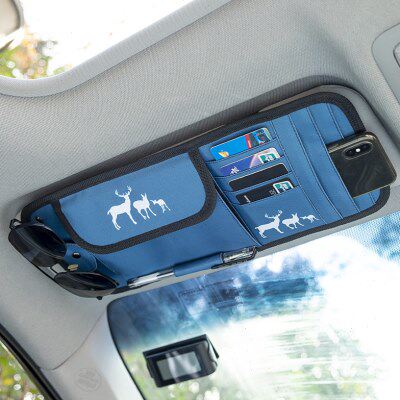 多功能汽车遮阳板件夹遮光车载cd板车卡片套证收纳袋挡阳碟片包内