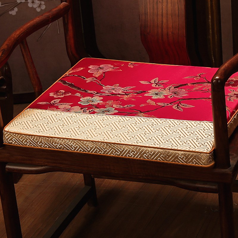 乳胶坐垫中式红木椅子垫太师椅圈椅垫餐椅垫实木茶桌茶Y椅凳子垫
