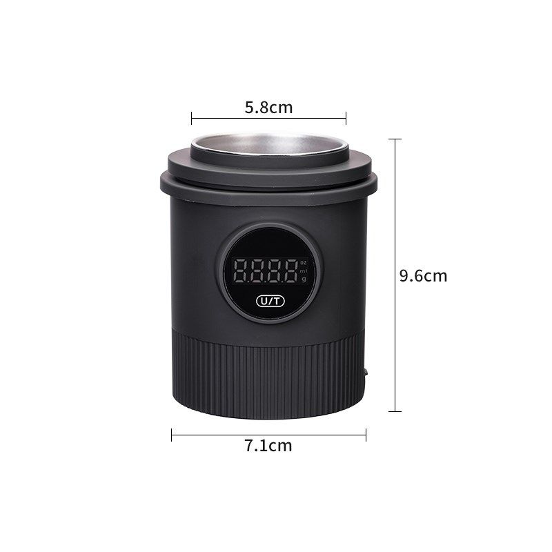 咖啡电子秤接粉杯58mm通用意式咖啡电子落粉Q杯咖啡豆粉称重量杯