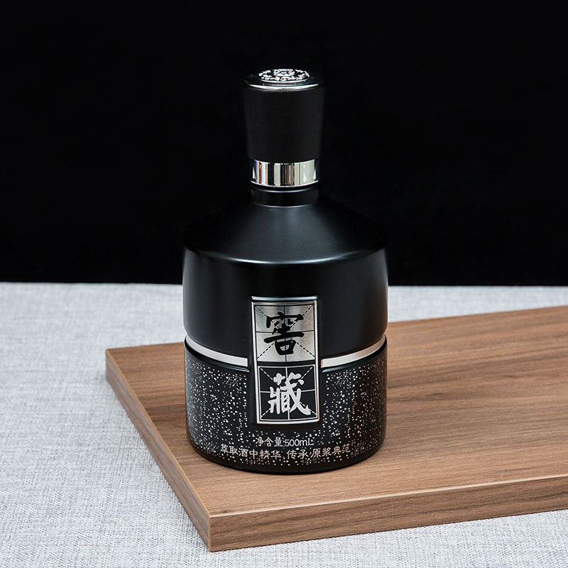 复古酒瓶空瓶玻璃高档500ml创意简约H定制密封陶瓷家用一斤礼盒装