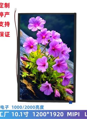 10.1寸 TFT LCD显示屏 1200x1920 MIPI屏 2000亮度 lcd液晶屏模组