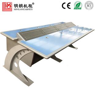 明朗机柜监控操作台弧形控制台指挥中心调度台平台安防拼装台