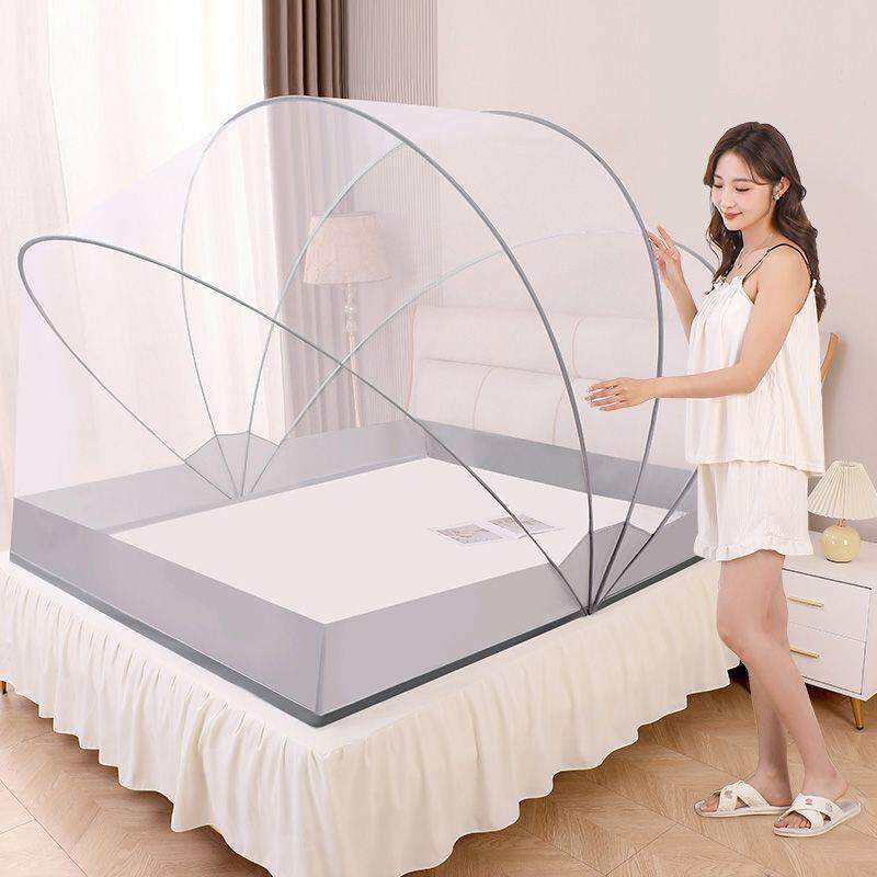 加高加大新款折叠蚊帐家用宿舍无需免安装上下铺防蚊可收纳全封闭