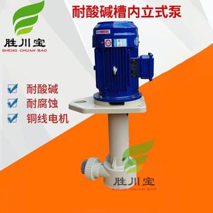 胜川宝PP槽内立式 泵六角盘液下泵废弃塔喷淋专用电动水泵化工泵