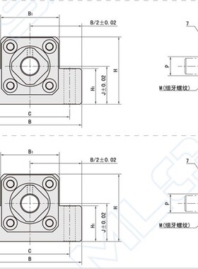 上隆 丝杠支撑座-简易型TSPC-6 8 10 12 15 20 25