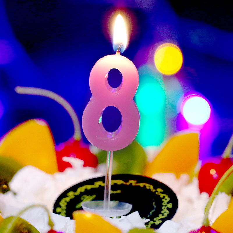 儿童生日蜡烛数字创意卡通图案宝宝生日蛋糕蜡烛派对装饰蜡烛单个