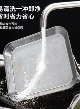 复古风304不锈钢小吃盘做旧正方凉菜碟泡菜碟菜盘烧烤盘料理碟子