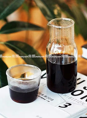 日式一人饮一壶一杯冰滴咖啡分享玻璃泡茶套装果汁冷饮水瓶奶瓶杯