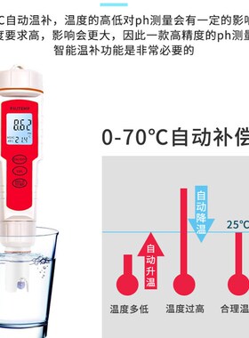 ph值测试笔酸碱度计鱼缸水质检测仪电子ph传感器实验室工业便携式