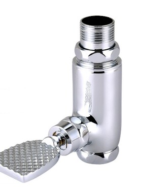 全铜立式脚踏冲洗阀 蹲便器大便冲水阀 直筒脚踏阀冲水器延时阀