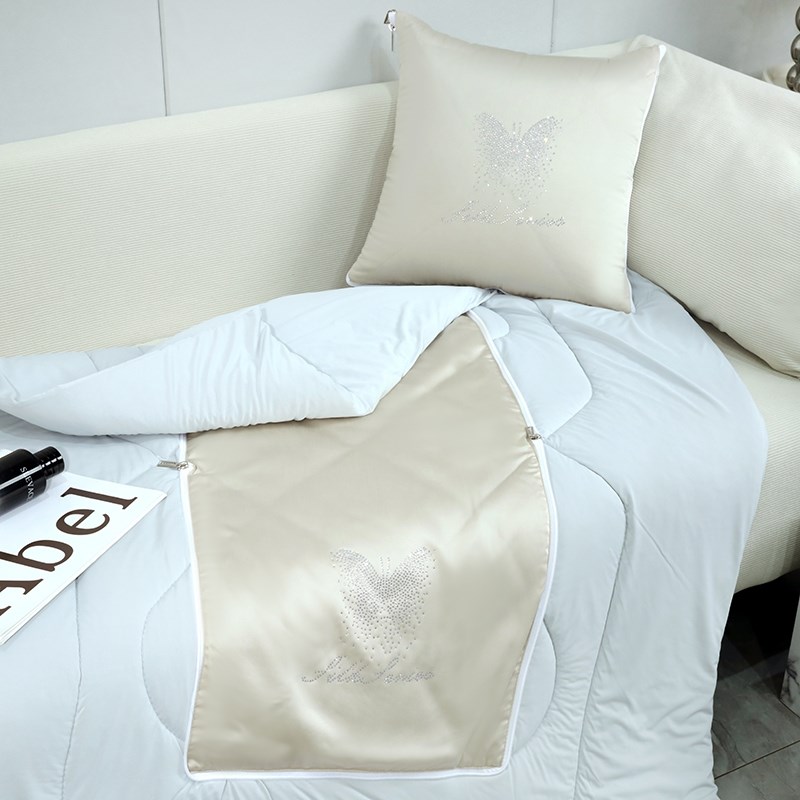 新款天丝凉感抱枕被子两用办公室午睡学生宿N舍夏凉折叠被二合一