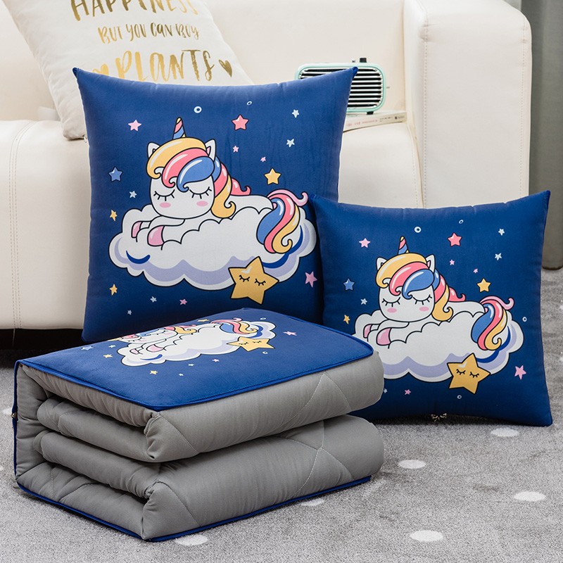 抱枕被子c两用夏季办公室午睡枕头折叠空调毯二合一汽车载靠枕靠