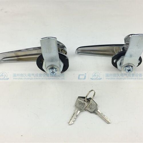MS308-2配电箱柜门锁MS308-2-3电器箱锁/铁皮把手锁 加厚带防水盖