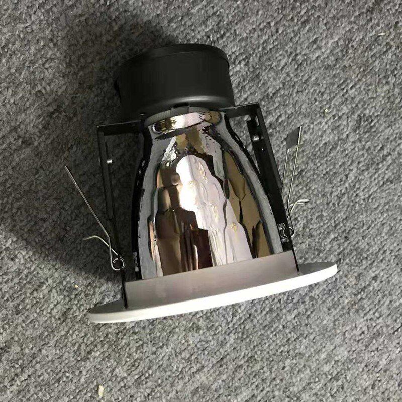 老款筒灯6寸直螺格栅灯 2.5寸LED节能E27灯头外壳灯罩天花射灯座