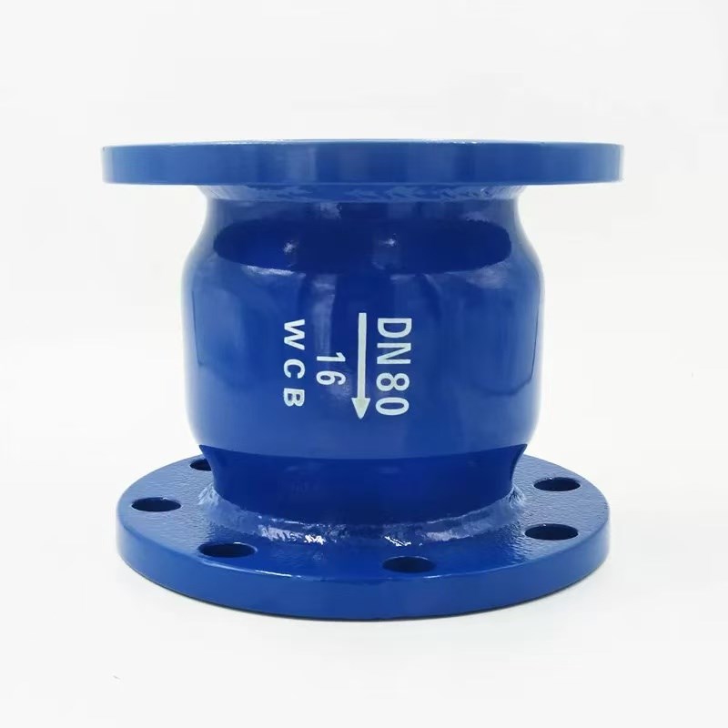 HC41X-160Q法兰消声止回阀立式止逆阀立式静音S球墨铸铁法兰单向