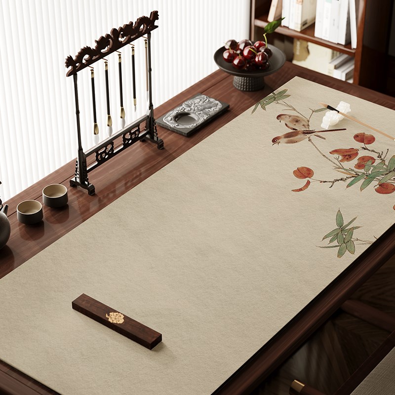 新中式禅意e书法毛毡垫毛笔字书桌垫中国风写字垫文房四宝防滑桌
