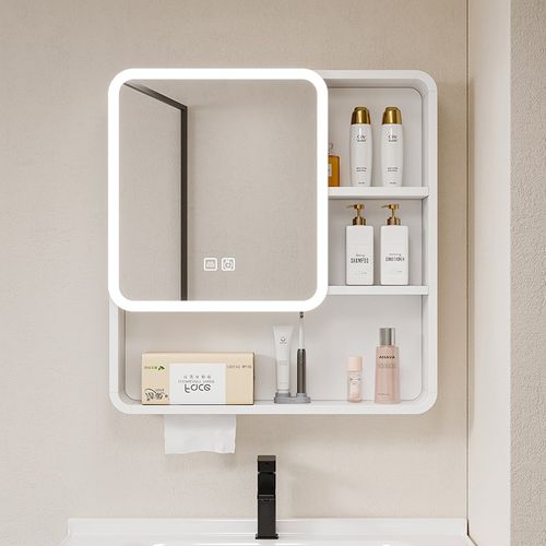 圆弧智能浴室镜柜单独卫生间挂墙式G收纳镜箱灯光除雾置物架镜子