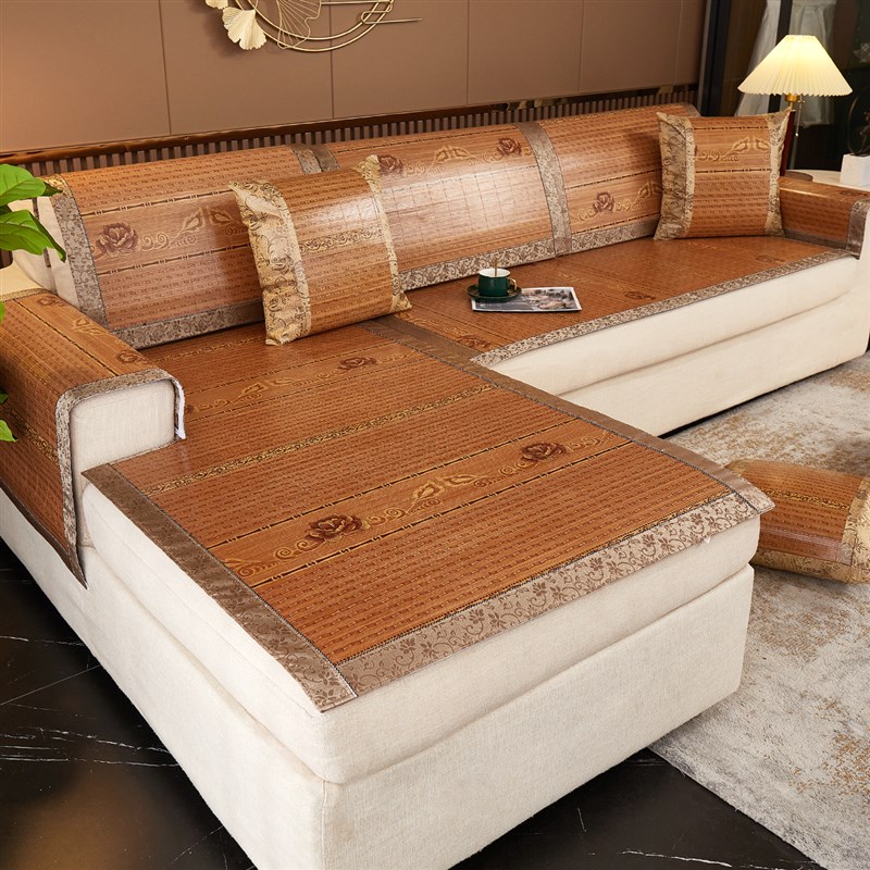 竹席沙发垫夏季冷感凉席坐垫2025新款定制凉O垫防滑沙发套罩座垫