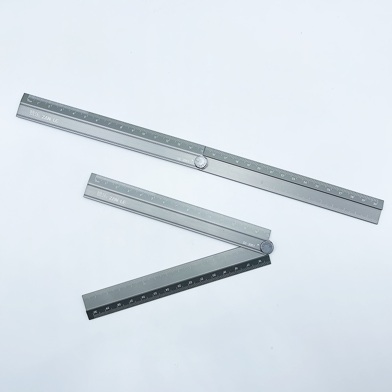 铝合金尺学生铝尺铝合金折尺拼色z30CM折尺直尺不锈钢钢尺文具纯