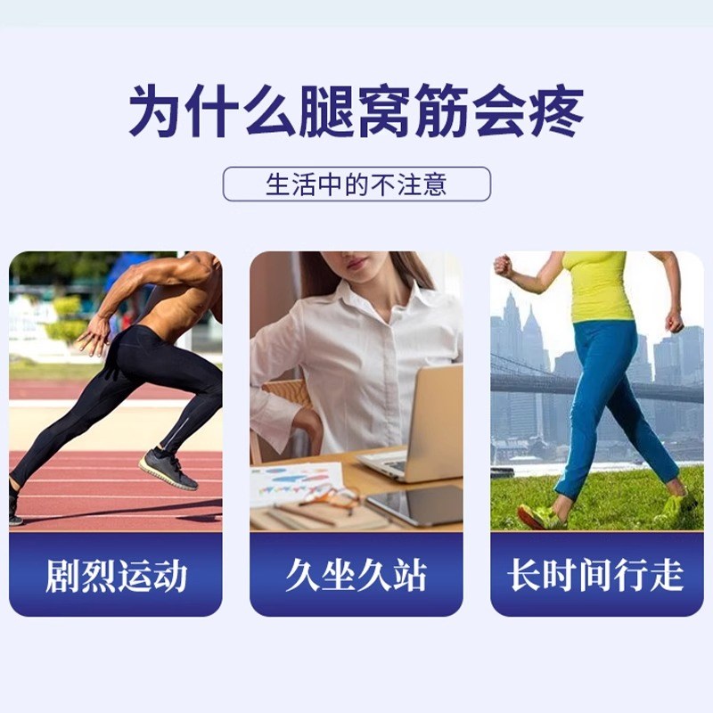 膝盖腿后窝筋疼专用药腘窝囊肿热敷贴鼓包积液关节贴大腿内侧筋疼