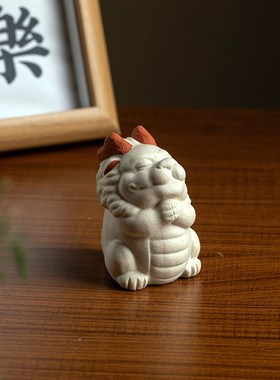 祥瑞貔貅汽车摆件高档生肖龙十八子多宝禅意国风创意香薰家居装饰